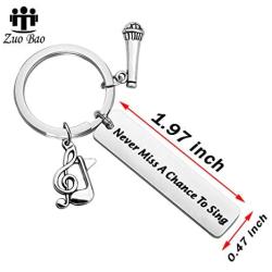 Zuo Bao Singer Gift Music Lovers Gift Never Miss A Chance to Sing Keychain Karaoke Jewelry Microphone Keychain Gift for Musician