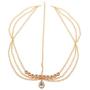 Touchstone Indian Bollywood Stylish Contemporary Designer Jewelry Hand Head Wedding Accessory Kaleera Mangtika in Gold Silver Tone for Women.