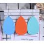 8 Pairs Lightweight Leather Earrings for Women Girls - Petal Dangle Earrings Antique Handmade Faux Leather Jewelry Classic Style for Gift