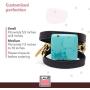 LALÉ Woman wrap Genuine Leather and semiprecious Stone Bracelet | Twists Three Times Around The Wrist | Ironwork Plated in Gold Buckle | Adjustable Size | Handmade Jewelry