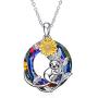 AOBOCO Sloth Sunflower Jewelry Gifts for Women Girls Relax & Lucky Sterling Silver Animal Necklace Birthday Christmas Present