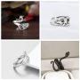 Stology Vintage Punk Rings Bulk, Adjustable Open Snake Frog Smiley Sad Crying Face State Rings Set, Gothic Knuckle Hugging Peacock Jewelry Fashion Accessory for Men Women