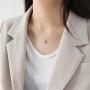 Dainty Teardrop Necklace for Women Girls Sterling Silver Minimalist Simple Tiny Oval Bead Beans Pear-Shaped Pendant Choker BFF Necklace Fashion Adjustable Chain 18'' Jewelry Wedding Birthday Gift