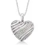 Evoque Diamond and Sterling Silver Heart-Shaped Puff Pendant (1/10 Cttw, J-K Color, I1-I2 Clarity) Hypoallergenic Durable Stunning Pendant for Women 18'' Sterling Silver Chain Evoque Diamond and Sterling Silver Heart-Shaped Puff Pendant (1/10 Cttw, J-K Color, I1-I2 Clarity) Hypoallergenic Durable Stunning Pendant for Women 18'' Sterling Silver Chain