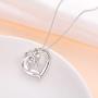 Unicorn Necklace Sterling Silver Forever Love Unicorn in Heart Pendant Necklace for Women Girlfriend Daughter Gift