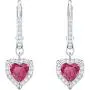Swarovski Crystal Red Heart Drop Earrings Swarovski Crystal Red Heart Drop Earrings