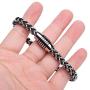 Thick Mens Large Link Chain Bracelet Silver Stainless Steel Bracelet Cuban Chain Type