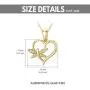 MOTIEL Heart Necklace 14K Gold Dragonfly Pendant Necklace Dragonfly Jewelry Gift with 5A Cubic Zirconia for Women Teen Girls Birthday