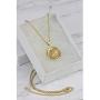 American Coin Treasures Gold-Layered Silver Mercury Dime Goldtone Coin Pendant with 18'' Chain Necklace - Genuine and Elegant Keepsake Jewelry for Women | White Luxury Gift Box Included