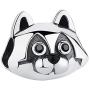 EvesCity Bolenvi 925 Sterling Silver Cute Raccoon Head Charms Beads Pendants for Charm Bracelets & Necklace - Best Gift for Her