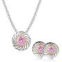 UNY Unique Fahsion Jewelry Sets Designer Inspired CZ Inlaid 2 Tone Womens Valentines