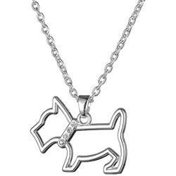 Fashion Adorable Dog Series Scottie Dachshund Sitting Dog Animal Link Chain Necklace