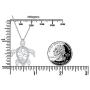 Ladytree 925 Sterling Silver Stingray Necklace Manta Ray Turtle Dolphin Charm Tortoise Necklace Sea Animal Tree of Life Jewelry Sea Lover Gifts for Women