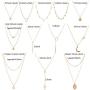 Dremcoue 12 Pcs Layered Choker Necklace for Women Girls Handmade Dainty Chain Necklace Set Pearl Coin Circle Bar Moon CZ Star Pendant Necklace