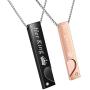 Gift for Lover His Queen Her King Stainless Steel Couple Bracelets for Women Men Jewelry Matching Set (His Queen Her King Necklace)