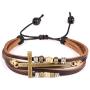 Feraco Religious Cross Wrap Bracelets Women Leather Christian Jewelry For Confirmation Gifts, Adjustable