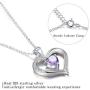 ✦Gifts for Mothers Day✦ Forever Love Heart Necklace Jewelry 18K White Gold/ Rose Gold Plated 925 Sterling Silver Birthstone Pendant Necklace with 5A Cubic Zirconia Birthday Gifts for Women and Girls