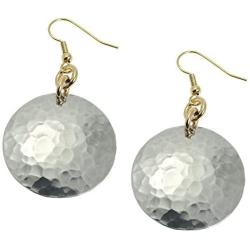 Hammered Aluminum Disc Earrings By John S Brana Handmade Jewelry - Super Lightweight - Hypoallergenic