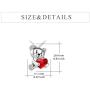 ONEFINITY Bear Necklace Sterling Silver Bear Crystal Necklace Cute Animal Pendant Jewelry for Women Girls