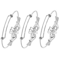 SENFAI The Claddagh Adjustable Female Bracelet Bangle for Women Girls