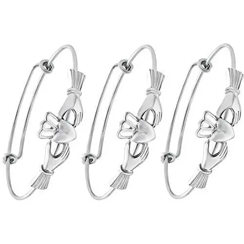 SENFAI The Claddagh Adjustable Female Bracelet Bangle for Women Girls