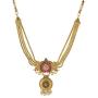Aheli Beautiful Gold Tone Bollywood Party Wear Ethnic Festive Wedding Pendant Necklace Set Indian Traditional Fashion Jewelry for Women