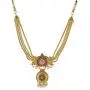 Aheli Beautiful Gold Tone Bollywood Party Wear Ethnic Festive Wedding Pendant Necklace Set Indian Traditional Fashion Jewelry for Women