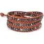 Handmade Boho Bracelet Natural Amazonite Beaded 3 (Triple) Wrap Leather Woven Bracelets Adjustable Jewelry for Women Men