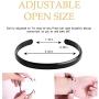 Women’s Stainless Steel Cuff Brecelet Plain Polished Bangle，Individuality Gifts for Women