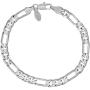 LIFETIME JEWELRY 7mm Figaro Chain Bracelet 24k Gold Plated for Men and Women