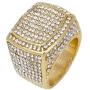 Fully Iced Mens Big Rocks Bezel Color Dial with Roman Numerals, Cuban Chain Bracelet, Cuban Necklace, Tennis Chain & Ring - ST10327CRNT