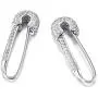 Gold Plated Stainless Steel Stylish Cartilage Earrings Punk Goth Safety Pin Earrings for Women Girl