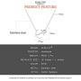 ELBLUVF 18k Silver Gold Rose Gold Plated Stainless Steel Women Sideways Anchor Pendant Necklace 18inches Choose Colors