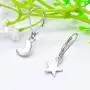 YL Hoop Earrings 925 Sterling Silver Polished Star/Cross/Moon Circle Endless Earrings 15mm Dangle Hoops Diameter Jewelry YL Hoop Earrings 925 Sterling Silver Polished Star/Cross/Moon Circle Endless Earrings 15mm Dangle Hoops Diameter Jewelry