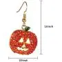 iWenSheng Halloween Pumpkin Earrings Red - Hypoallergenic Crystal Dangle Earring for Women Holiday Night Costume Jewelry Smiling Face Pumpkin Drop Earrings, Fun and Festive iWenSheng Halloween Pumpkin Earrings Red - Hypoallergenic Crystal Dangle Earring for Women Holiday Night Costume Jewelry Smiling Face Pumpkin Drop Earrings, Fun and Festive