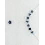 Faship Gorgeous Rhinestone Crystal Dangle Floral Necklace Earrings Set