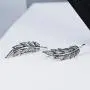 GDDX Sterling Silver Ear Climber Crawler Vintage Feather Wings CZ Long Ear Crawler Earrings GDDX Sterling Silver Ear Climber Crawler Vintage Feather Wings CZ Long Ear Crawler Earrings