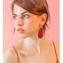 10 Pairs Lightweight Leather Earrings for Women Girls - Petal Drop Earrings Set Antique Handmade Faux Leather Jewelry for Daily Wear