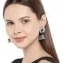 Aheli Antique Boho Oxidized Faux Blue Stone Studded Dangle Jhumki Jhumka Earrings Indian Wedding Bohemian Jewelry for Women Aheli Antique Boho Oxidized Faux Blue Stone Studded Dangle Jhumki Jhumka Earrings Indian Wedding Bohemian Jewelry for Women