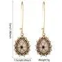 Vintage Luxury Red Pendant Earrings For Women Boho Resin/Stone Bridal Water Drop Earrings Female Fashion Jewelry Wedding Gift