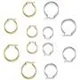 8 Pairs 18k Gold Plated Small Round Hoop Earrings Set Stainless Steel Hypoallergenic Nickel Free Cute Huggie Earrings for Women Girls 10 14 16MM EXGOX 8 Pairs 18k Gold Plated Small Round Hoop Earrings Set Stainless Steel Hypoallergenic Nickel Free Cute Huggie Earrings for Women Girls 10 14 16MM EXGOX