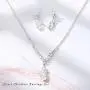 Unicra Bride Silver Necklace Earrings Set Crystal Bridal Wedding Jewelry Sets Rhinestone Choker Necklace for Women and Girls(3 Piece Set - 2 Earrings and 1 Necklace) (Silver 2) Unicra Bride Silver Necklace Earrings Set Crystal Bridal Wedding Jewelry Sets Rhinestone Choker Necklace for Women and Girls(3 Piece Set - 2 Earrings and 1 Necklace) (Silver 2)