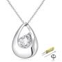 S925 Sterling Silver Urn Necklace for Ashes Cremation Memorial Keepsake Pendant Necklace Jewelry for Women