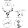 EVER FAITH Flower Leaf Necklace Earrings Set Austrian Crystal