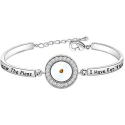 HOLLP Faith Jewelry Religious Bracelet For I Know The Plans I Have For You Mustard Seed Bracelet Christian Gift