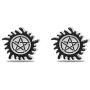 Supernatural Earring Pentacle Stud Winchester Inspired Jewelry Supernatural TV Show Fans Gift