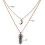Healing Crystal Stone Moon Choker Necklace Witch Jewelry for Women