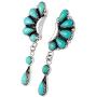 Turquoise Earrings 925 Sterling Silver & Genuine Turquoise (Select Color)
