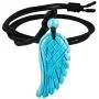 SUNYIK Crystal Angel Wing Pendant Necklace for Unisex, Hand Carved Healing Stone with Adjustable Braided Rope Jewelry SUNYIK Crystal Angel Wing Pendant Necklace for Unisex, Hand Carved Healing Stone with Adjustable Braided Rope Jewelry