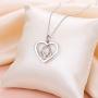 DAOSHANG 925 Sterling Silver Always My Sister Forever My Friend Infinity Heart Pendant Necklace for Women Friendship Gift